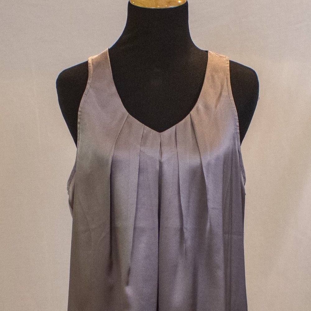 Gunmetal Gray Sleeveless Blouse